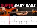 Sunflower Post Malone BEGINNERS BASS Scrolling Tabs