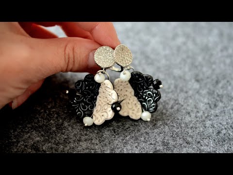 elegant cloverleaf earrings polymer clay tutorial. DIY Jewelry