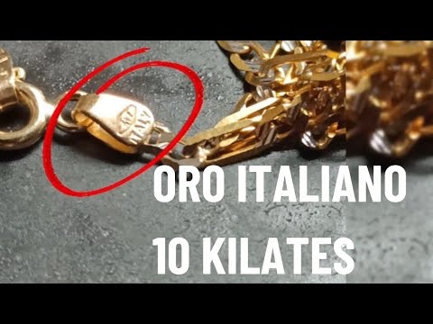 Oro italiano de 10 kilates reacción y valuación ✅