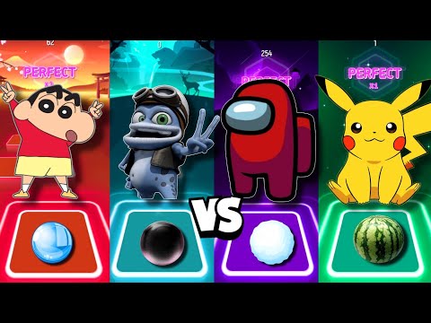 Sinchan vs Crazy Frog vs Among Us vs Pikachu -Tiles Hop EDM Rush
