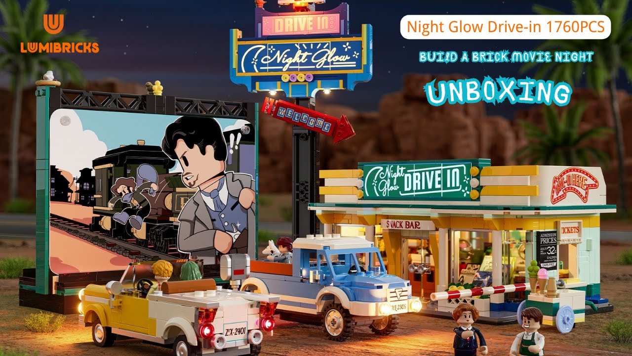 Lumibricks Night Glow Drive-in Oldtimer