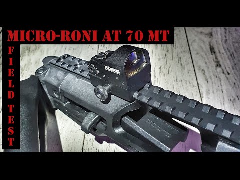 CAA MICRO-RONI test sul campo: prova a 70 mt con Glock19.