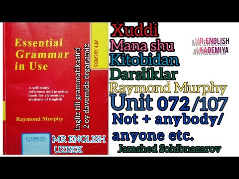 UNIT  #72/107. Not+anybody/anyone etc. |  #Essential_grammar_in_use  uzbek tilida | #Raymond Murphy