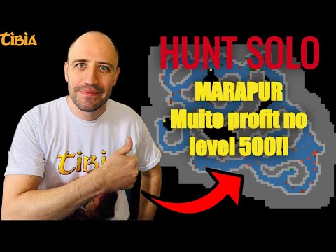 Tibia Hunt ED SOLO Marapur. 1kk/h de profit no level 500!