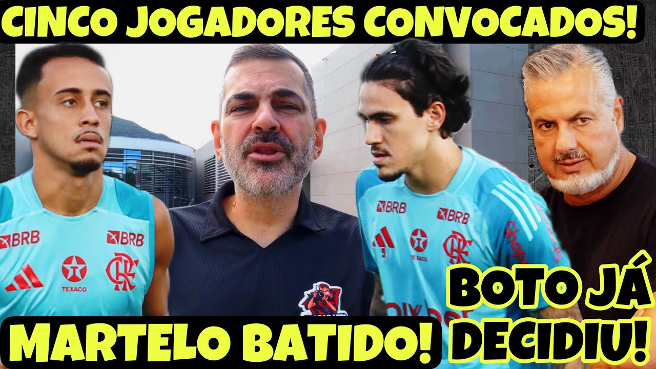 CINCO CONVOCADOS NO FLA! BOTO DÁ SUPORTE A FILIPE LUÍS E TOMA DECISÃO FORTE SOBRE MATHEUS GONÇALVES!