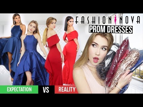 TRYING ON FASHION NOVA PROM DRESSES!! *Success*