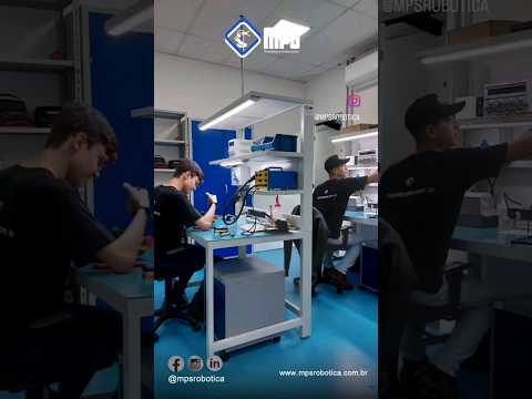 Laboratório técnico de eletrônica para Robótica Industrial #roboticaindustrial #mpsrobotica