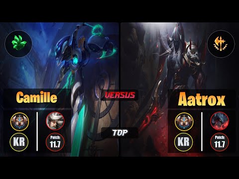 Challenger CAMILLE [Grasp of the Undying] (Top) VS  AATROX - Challenger KR Patch 11.7