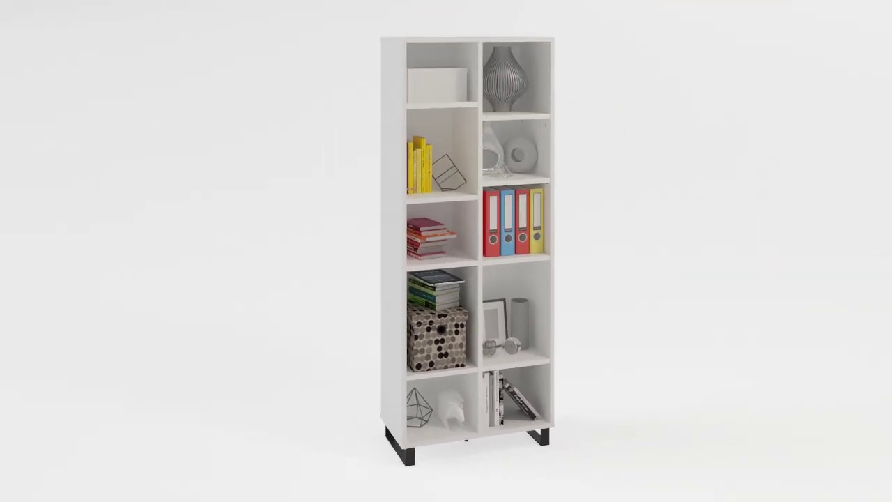 Simple Narrow Double Bookcase