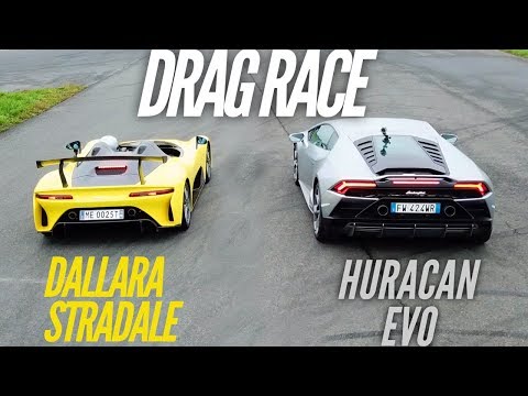 Thumbnail for Drag Race : Dallara Stradale VS Huracan EVO by GAZ, Lamborghini, Automobile, Dallara, Car