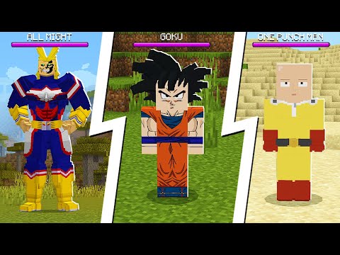 I added OVERPOWERED Anime Boss Fights in Minecraft! (Anime Bosses Addon)