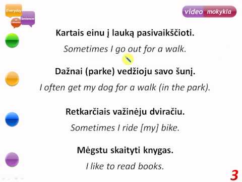 Lithuanian Basics Lesson 8 - Everyday Activities. Everyday Sentences in Lithuanian