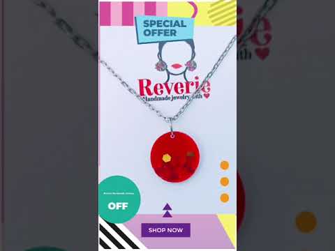 Artificial necklace resin pendant