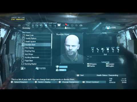 Metal Gear Solid V - Mother Base Disease Outbreak: Send All Staff Who Speak Kikongo to Quarantine