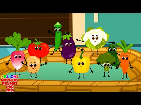 Ten Little Vegetables | Learn Vegetables with Nursery Rhyme and Kids Song