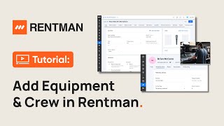 Rentman Tutorial | How to Add Equipment and Crew