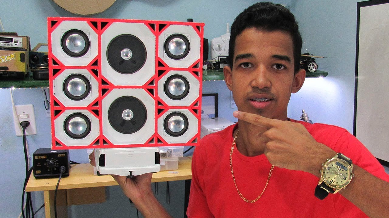 TESTANDO MINI PAREDÃO COM SOM DE PAPELÃO