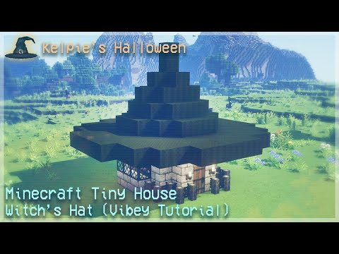 Kelpie's Halloween 🎃👻Witch's Hat Tiny House 🏠 Minecraft Cottage Cute Easy Cottagecore Witch Tutorial