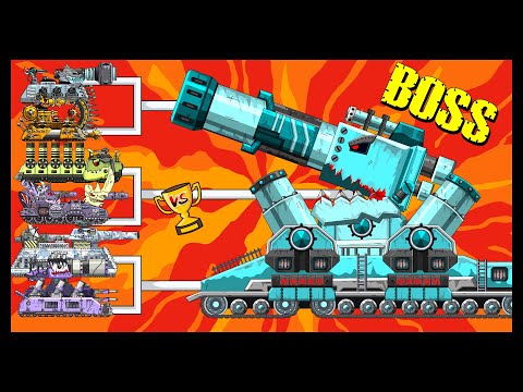 Ice Dorian & Morty & Dorian Morty VS BOSS Hybrid - Мега танки VS Босс - Мультики про танки - ARENA