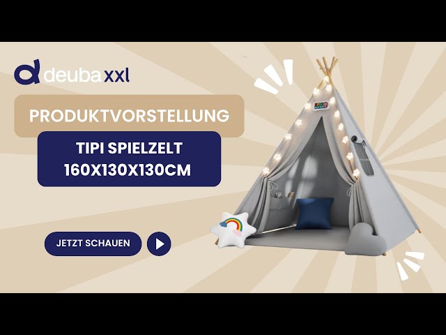 Video teaser for SPIELWERK® Tipi Spielzelt 160x130x130cm