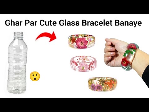 DIY Homemade Glass Bracelet 😍🥰 without resin/how to make bracelet from waste/easy bracelet making