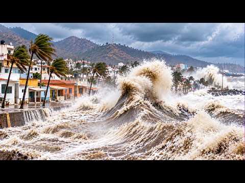 Hurricane Polo Slams Mexico Twice! 🌀 Massive Waves, Roads Turn Into Rivers, Homes Flooded
