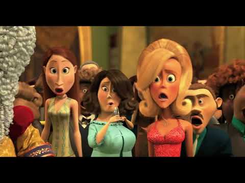 Madagascar 3 Europe’s Most Wanted trailer frame with Alex, Marty, Gloria and Melman among circus lights