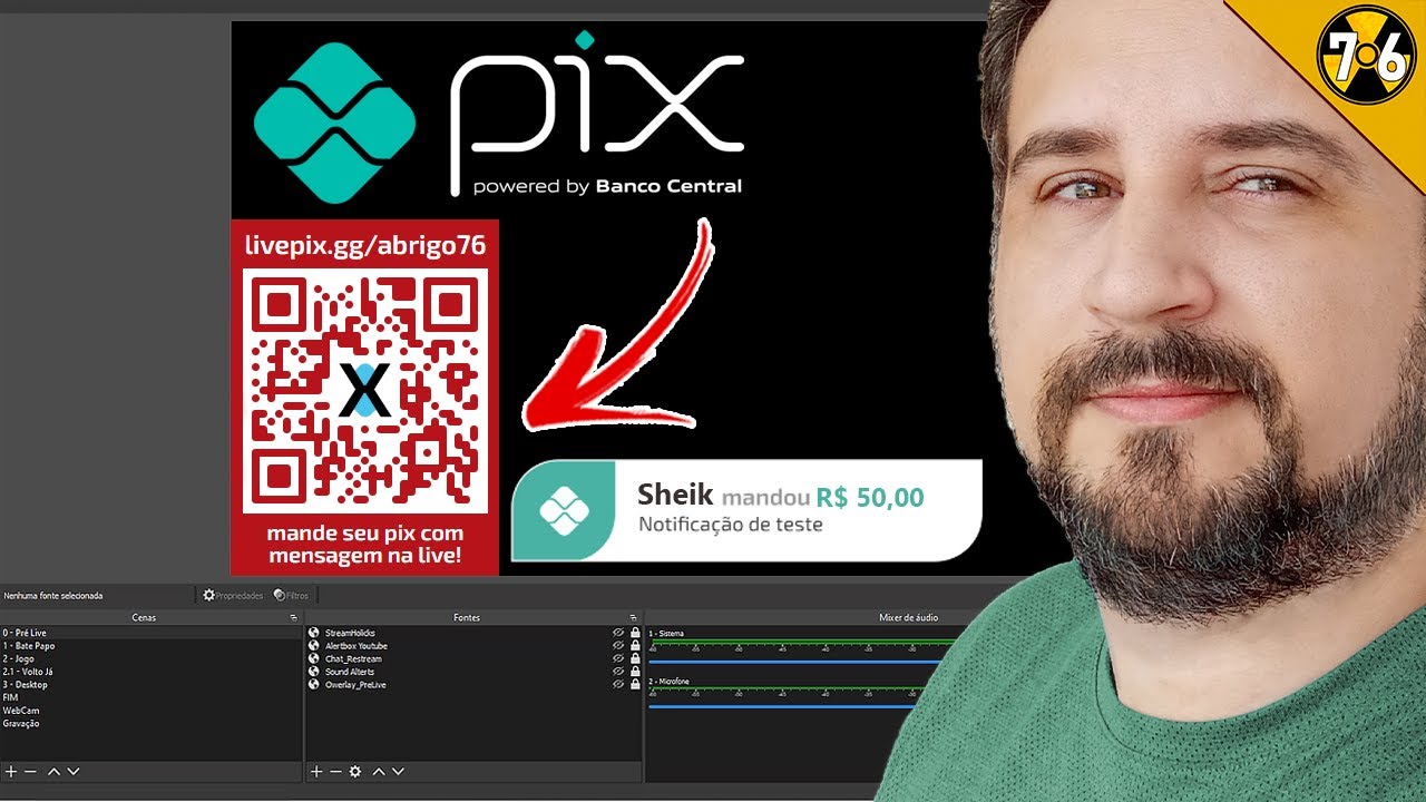 Como Receber PIX na sua Live com QR Code, Alertas e Voz do Google - LivePix
