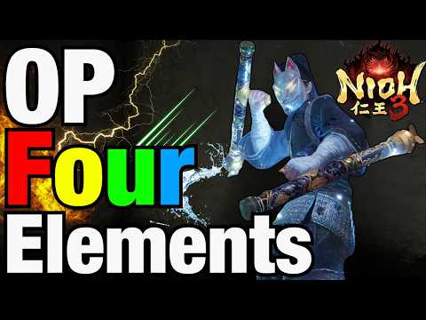 MOST OP 4 ELEMENT STUN NINJA Build in Nioh 3
