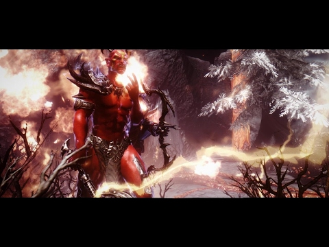 Skyrim Battles - Arkay & Julianos vs Mehrunes Dagon & The Daedric Warrior [Legendary Settings]