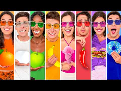 MANGIAMO SOLO CIBO DEL COLORE DEI NOSTRI OCCHIALI PER 24 ORE CON I NOSTRI AMICI!😎