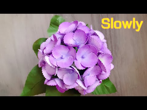 ABC TV | How To Make Hydrangea Paper Flower With Shape Punch #1 (Slowly) - Craft Tutorial