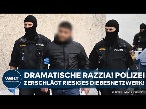 Video Thumbnail: ORGANISIERTE KRIMINALITÄT: Polizei zerschlägt georgische Diebesbande – Zwölf Festnahmen bei Razzia