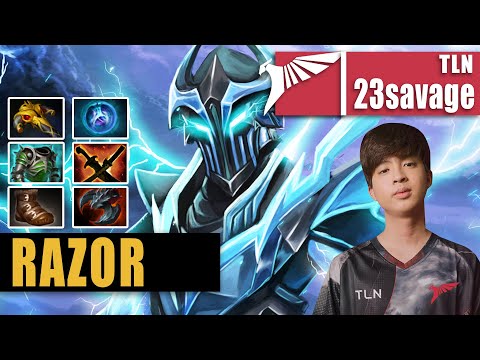 Razor Safelane | TLN.23savage | EZ RAZOR CARRY EZ MMR BUILD NO MERCY | 7.32b Gameplay Highlights
