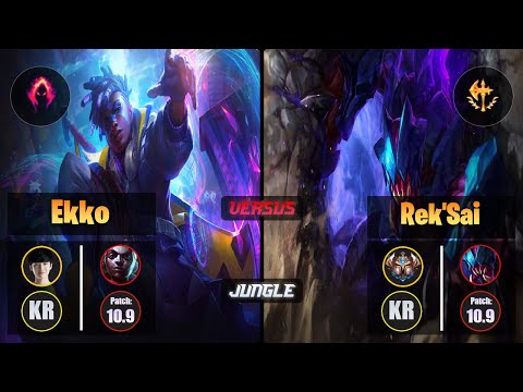 Peanut EKKO (Jungle) [Dark Harvest] VS REK'SAI - Challenger KR Patch 10.9