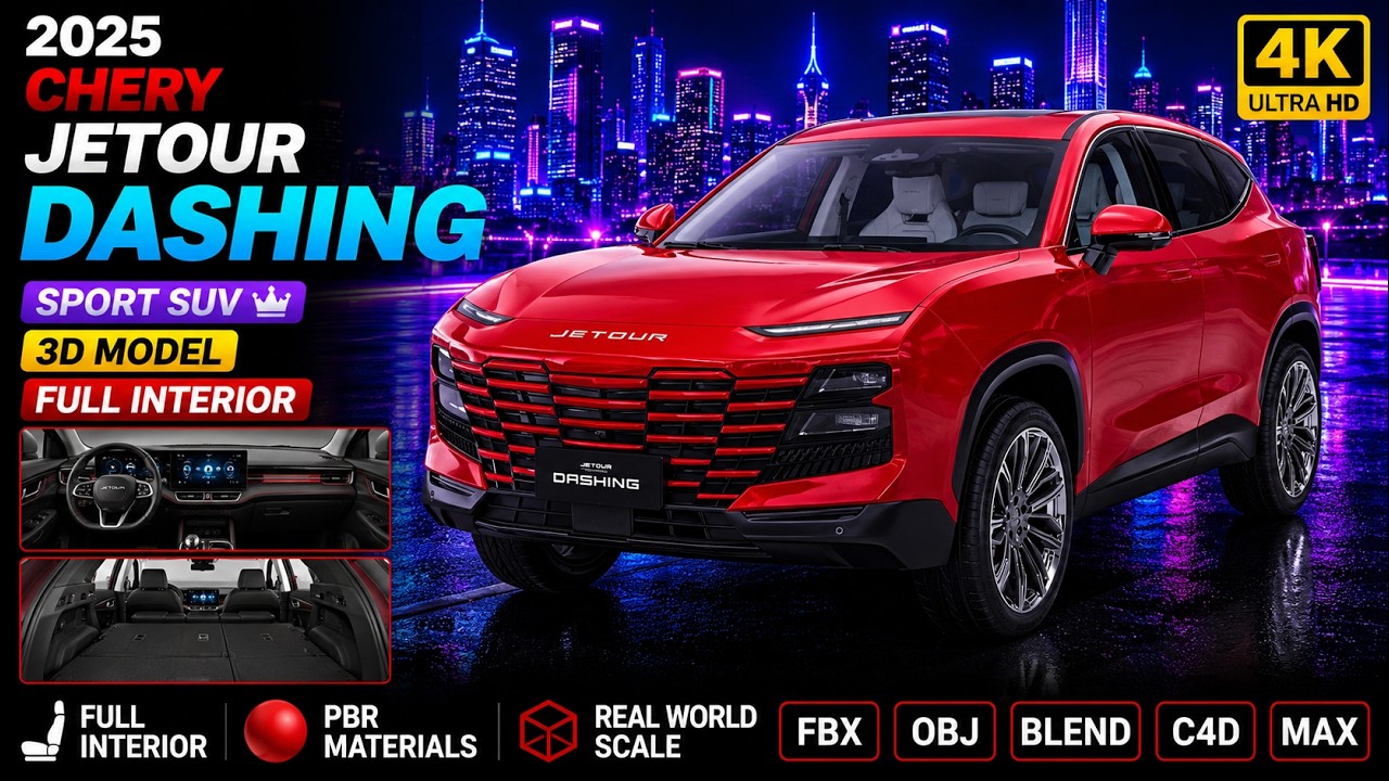 2025 Jetour Dashing with Interior 3D Model