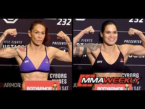 UFC 232 Official Weigh-Ins: Cris Cyborg vs Amanda Nunes