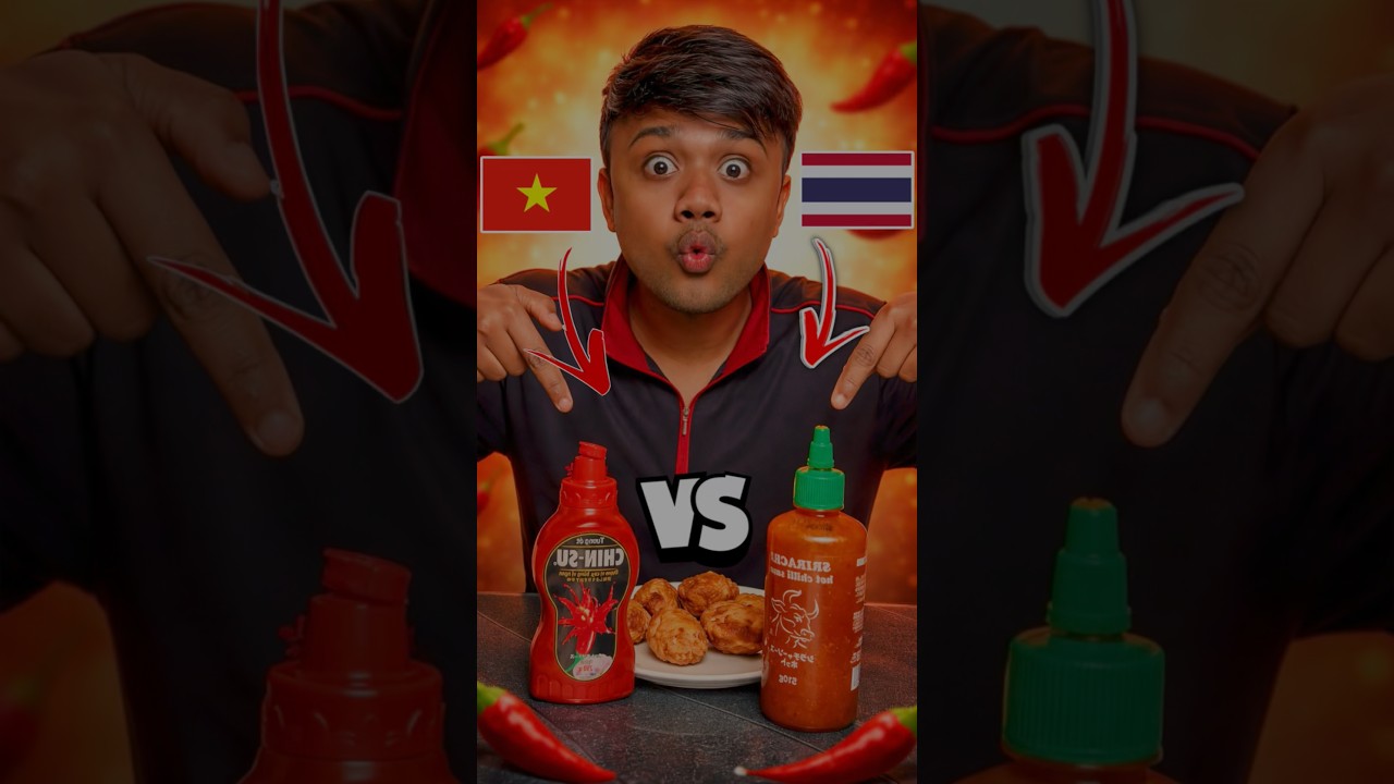 🇹🇭Thai VS 🇻🇳Vietnam 🌶️ Hot Sauce 🤯- Which one is spicier? #viralreels #japan #justbidyut