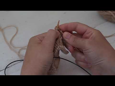 3 räta maskor tillsammans (högerlutande)