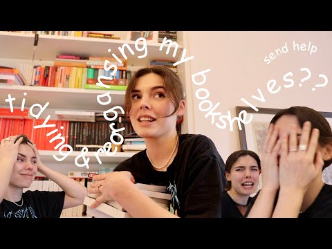 tidying and reorganising my book shelves (emma's version xoxo)