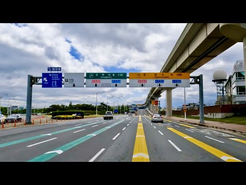 [4k] Cloudy Day Downtown Ambience Driving | Hwangnyeong Tunnel - Gimhae International Airport #46