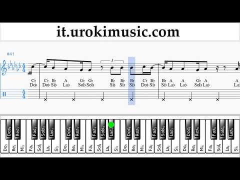 Lezioni di Pianoforte (mano destra) Vaina Loca - Ozuna x Manuel Turizo Tutorial Spartito um-ih276