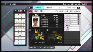 【プロスピ2021】 読売ジャイアンツ 選手能力データ  【プロ野球スピリッツ2021】巨人 〈プロスピAのPS4版