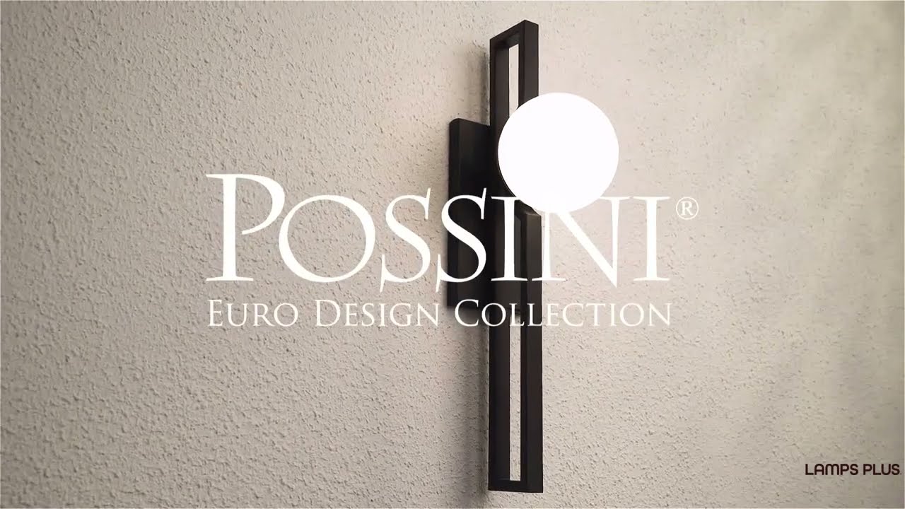 Video1 of Possini Euro Dacia 24" High Black Indoor/Outdoor Wall Light