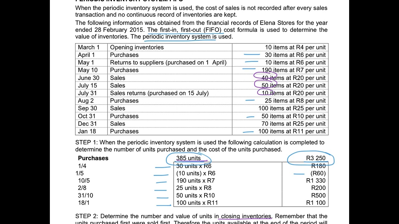 19. FIFO - Periodic Inventory System