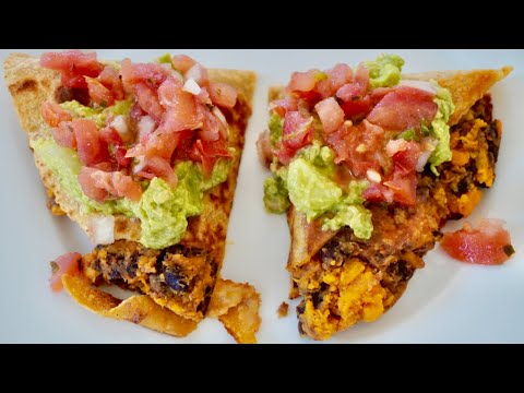 Vegan Sweet Potato Black Bean Quesadillas