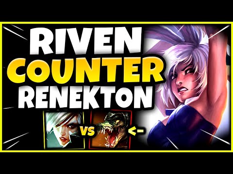 RIVEN HOW TO 100% COUNTER RENEKTON TOPLANE (THIS IS HOW) - S12 Riven TOP Gameplay Guide