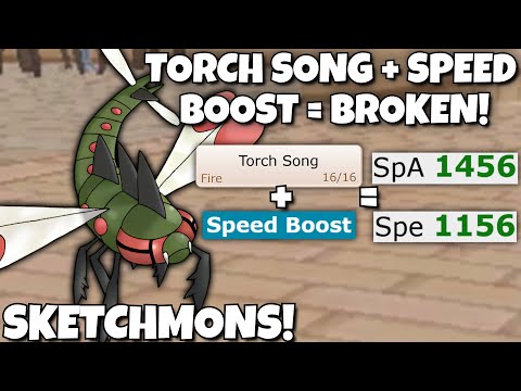 TORCH SONG SPEED BOOST YANMEGA IS LETHAL IN SKETCHMONS! POKEMON SCARLET AND VIOLET