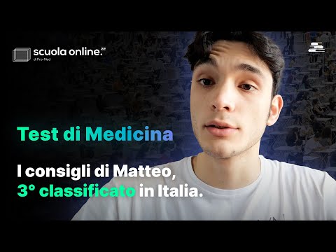 TEST MEDICINA: I consigli del TERZO CLASSIFICATO in ITALIA