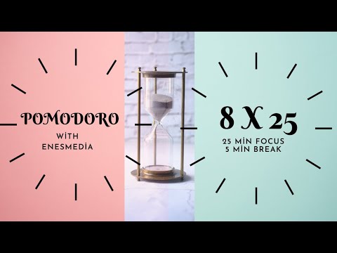 The Pomodoro Technique | 8 x 25 Min | 25 min of work 5 minutes of rest | counter | without music